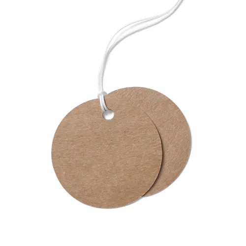 Round Kraft Label Tags with String Mockup — Blank Mockup Item